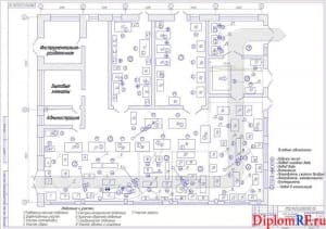 Чертёж цеха по ремонту узлов трансмиссии КамАЗ (формат А1)