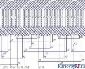 Чертеж схемы обмотки 