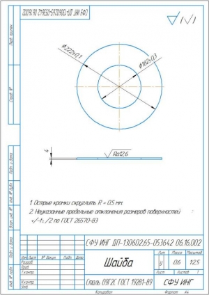 12.	Конструкция шайбы, А4