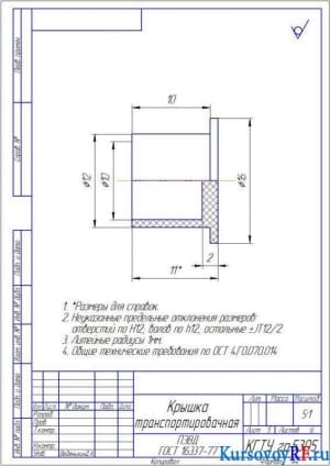 Крышка транспортировочная А4