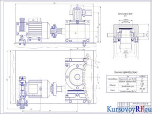 Чертеж кран велосипедный  Q=1,6т. механизм поворота сборочный чертеж