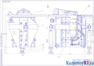 Чертеж индукционной печи