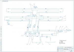 13.	Схема доильного агрегата АДМ-8, А1