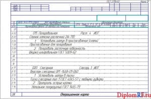 Чертёж операционной карты (формат 7А4)