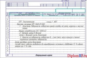 Чертёж операционной карты (формат 7А4)