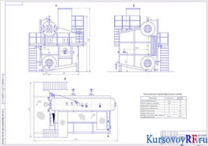 Чертеж котла парового ДЕ-10-14ГМ