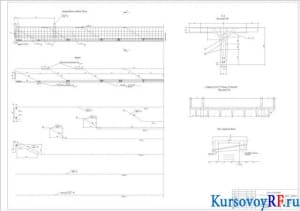 Чертеж армирование главной балки опорная часть