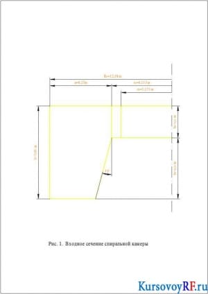 Входное сечение спиральной камеры
