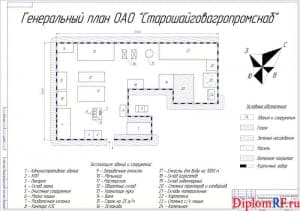 Чертеж плана генерального (формат А1)
