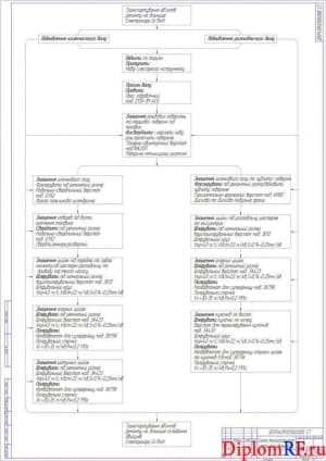 Чертёж схемы технологического процесса проектируемого участка (формат А1)