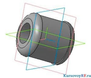 Чертеж резинки конца стабилизатора (формат 3D)