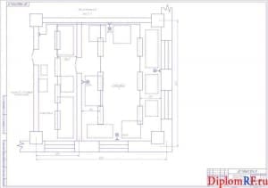 Схема освещения участка ТО и ТР газовой аппаратуры (формат А 1)