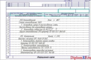 Чертёж операционной карты (формат 7А4)