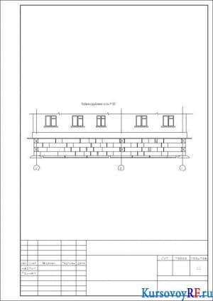  Развертка фундамента по оси М :100