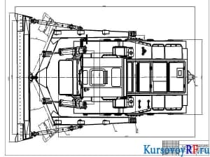 Чертеж бульдозера ДЗ-60ХЛ А1