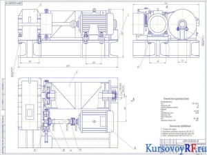 Чертеж механизм подъема сборочный