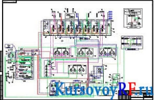 Чертеж гидросхемы экскаватора Caterpillar М318D 