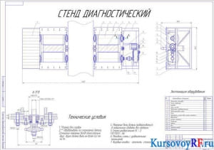 Чертеж диагностического стенда