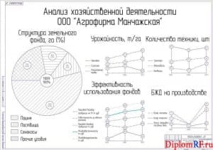 Чертеж анализа хозяйственной деятельности агрофирмы (формат А1)