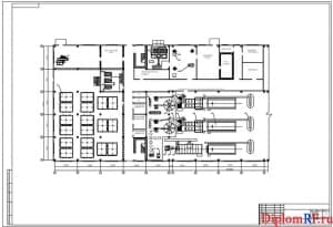 Чертеж плана на отметке 0.000 (формат А1)