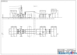  План и разрез ячейки ЛЕП 100 кВ (в Microsoft Visio Document)