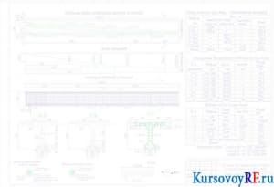 Чертеж железобетонная балка пролетного строения - (формат 2хА2)