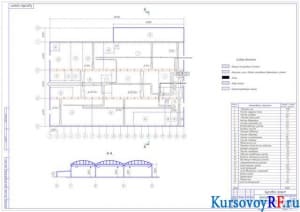 Чертеж планировки главного корпуса