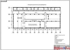 Чертеж плана цеха ремонтного предприятия (формат А1)