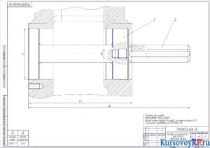 Калибр на несоосность отв. F72Н7 сборочный чертеж (формат А2)