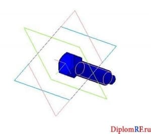 Чертеж 3D модели болта установочного
