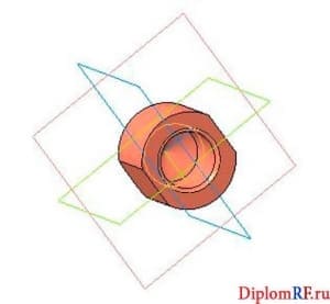 Чертеж 3D модели насадки