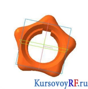 Чертеж деталь 3 рукоять (3D)