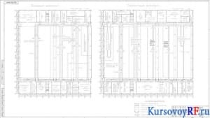 Чертеж варианты компоновочной схемы цеха станков с ЧПУ