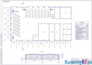 Чертеж производственного корпуса