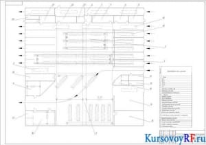 Чертеж производственного корпуса АТП