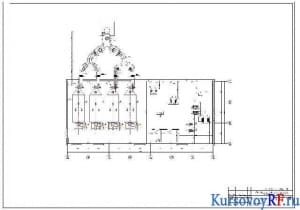 Чертеж компоновки оборудования котельной