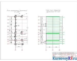 Чертеж план фундамента и плит