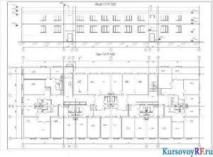 Фасад 1-9 в разрезе