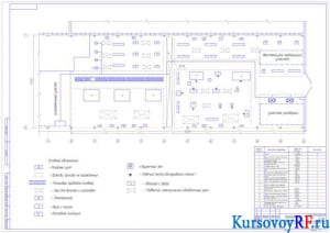 Чертеж компоновки моторного цеха