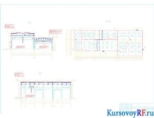 Чертеж план кровли, разрезы