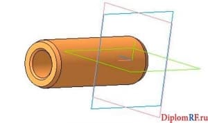 Чертеж 3D модели поршневого пальца
