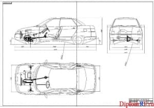 Чертеж компоновки автомобиля (формат А1)