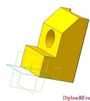 Чертеж 3D модели упора