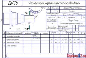 Операционная карта механической обработки №3(формат А4)