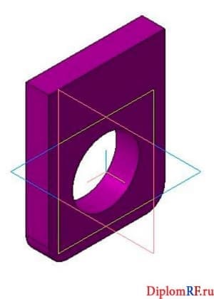 Чертеж 3D модели стойки