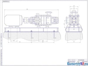 Чертеж насоса ЦНС 500-640 (формат А1)