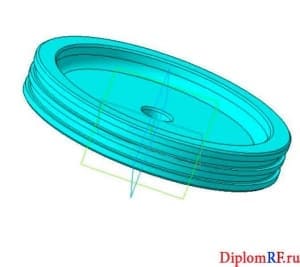 Чертеж 3D модели поршня пневомоцилиндра