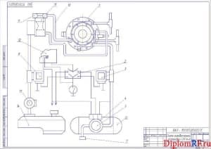 Чертёж схемы газобаллонной установки САГА-6 (формат А2)
