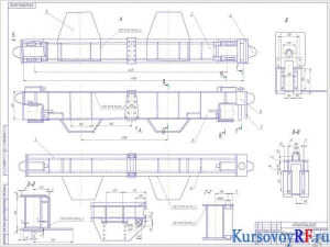 Чертеж балка концевая 