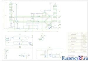 Чертеж монтажной схемы абсорбционной установки